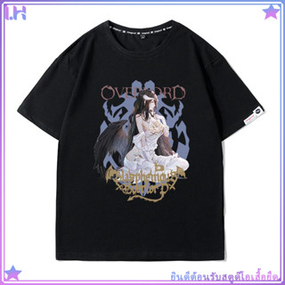 เสื้อยืดลายอนิเมะ Overlord albedo เสื้อเชิ้ตผู้ชายและผู้หญิงใหม่ INS แฟชั่นแขนสั้น