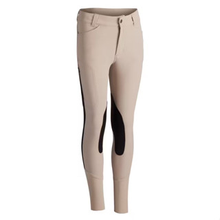 กางเกงขี่ม้า กางเกงขี่ม้าเด็ก FOUGANZA  รุ่น 500 (สีกรมท่า) FOUGANZA-500 Mesh Kids Horse Riding Jodhpurs - Beige