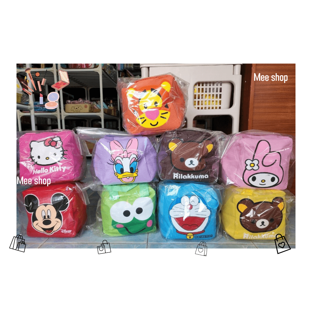 👜กระเป๋า ลายการ์ตูน กระเป๋าทรงลูกเต๋า