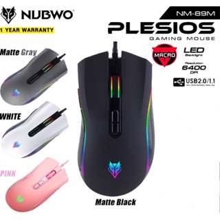 ⚡️เมาส์เกมมิ่ง⚡️ NUBWO PLESIOS (NM-89M) LED RUNNING LIGHT ไฟ RGB สวยๆ ปรับ DPI ได้