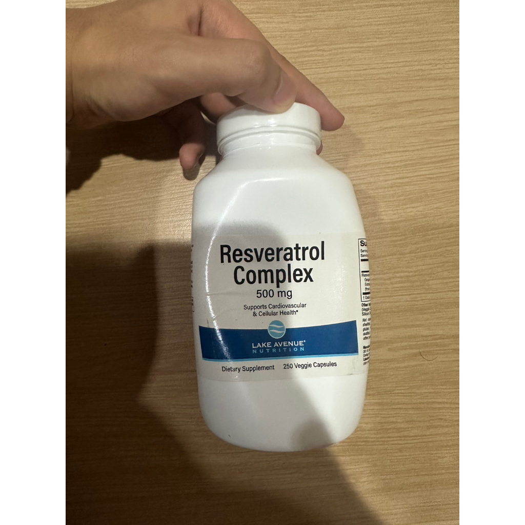 Lake Avenue Nutrition Resveratrol Complex 500 mg 250 Veggie Capsules วันหมดอายุ 07/2024 กระปุกบุบ (ไม่มีผลต่อคุณภาพสินค้