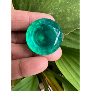 Lab emerald size Round 12mm weight 1.56 gram พลอย columbiaโคลัมเบีย Green  Emerald มรกต