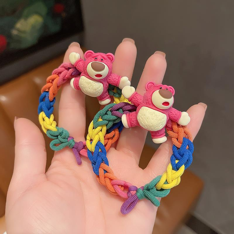การ์ตูนโ ยางรัดผมรูปสตรอเบอร์รี่หมี lotso ยางรัดผมรูปหมีน่ารักสไตล์เกาหลี
