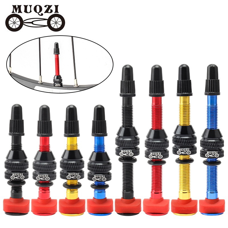 [จากไทย] จุ๊บเติมลม วาล์ว ทูปเลส Tubeless Valve สำหรับล้อ ชนิดฐานเหลี่ยม เสือหมอบและเสือภูเขา ความยาว 40,60mm
