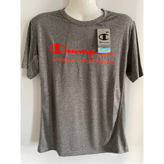 เสื้อออกกำลังกายคอกลม Champion Performance Super dry สีเทาและน้ำเงิน ของแท้