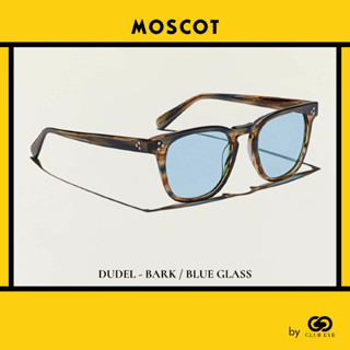 MOSCOT แว่นกันแดด มอสคอต รุ่น DUDEL สีกรอบ BARK สีเลนส์ BLUE GLASS ไซซ์ 51 ของแท้ มีประกัน