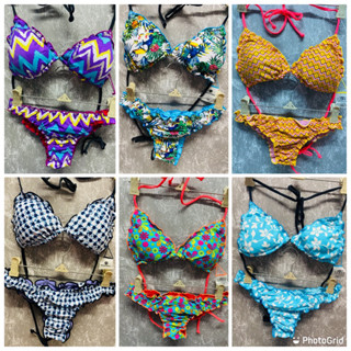 บิกินี่สายฝอ bikini size M เซ็กซี่แบบผูก พร้อมส่งในไทย