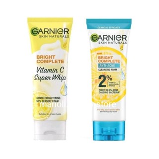 Garnier การ์นิเย่ วิป โฟมล้างหน้า ซากุระ lemon ต้าน สิว 100 มล. {ของแท้} Garnier whip foam Sakura White