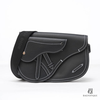 DIOR SADDLE BELT BAG 9 BLACK CALF SHW