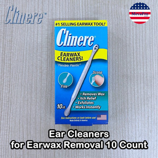 Clinere® Ear Cleaners for Earwax Removal 10 Count ไม้แคะหู พลาสติกแคะหู