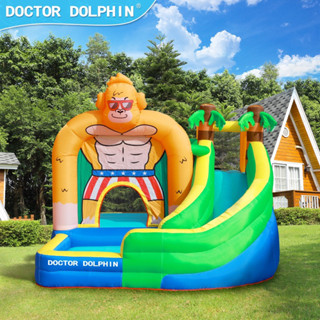 🏰 ปราสาทเป่าลมเด็ก เตียงกระโดดเป่าลม บ้านเป่าลมของเล่นงานวัด Dr.Dolphin