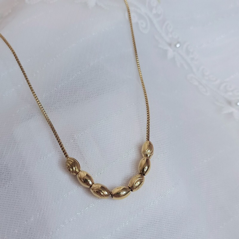 B Jelwery N29⛓จี้สร้อยคอ รูปเรขาคณิตวงรี สวยหรู🦋