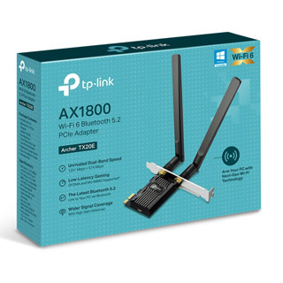 🔥โปรแรง5.5🔥TP-LINK (Archer TX20E) AX1800 Wi-Fi 6 Bluetooth 5.2 PCIe Adapter speed up to 1201 Mbps (5 GHz)