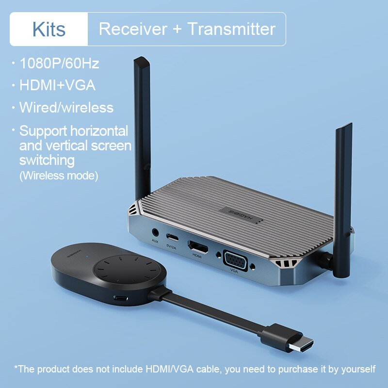 Hagibis G9W ไร้สาย HDMI Video Transmitter & Receiver Wireless Extender จอแสดงผล Dongle สำหรับทีวีโปร