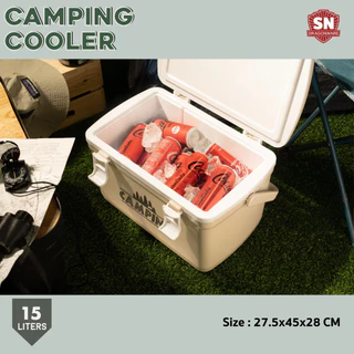 กระติก Camping เก็บความเย็น 15 ลิตร SN DRAGON WARE รุ่น Camping สีเขียว , สีเบจ ขนาดพกพา แคมป์ปิ้ง