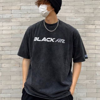 เสื้อยืดผู้ชายโอเวอร์ไซส์ blackair b เสื้อy2k เสื้อผ้าแฟชั่น เสื้อมินิมอล เสื้ออปป้า เกาหลี