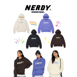 🇰🇷‼️ Nerdy on sale❤️‍🔥🇰🇷 Layered Cursive Logo Pullover Hoodie  🇰🇷✨