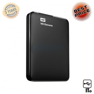 1 TB EXT HDD 2.5 WD ELEMENTS BLACK (WDBUZG0010BBK) ฮาร์ดดิส ฮาร์ดดิสก์ ฮาร์ดดิสก์คอมพิวเตอร์ ประกัน 3*0*0