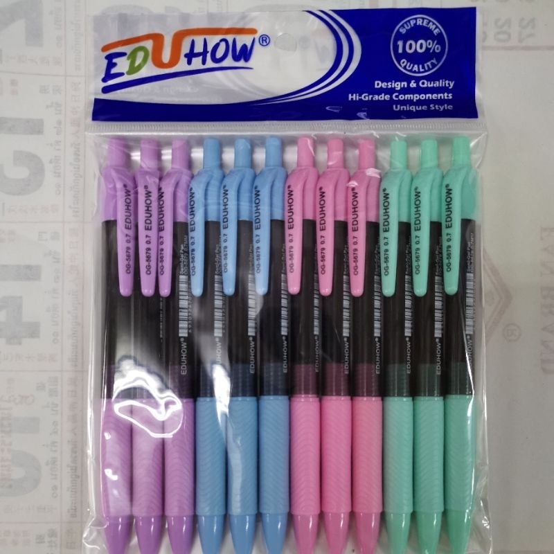 ปากกา EDUHOW OG-5679 หมึกน้ำเงิน 0.7 (12ด้าม) ราคา ถูกที่สุด ดีลบีเคเค