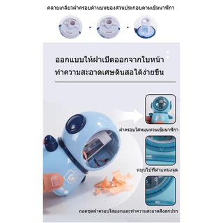กบเหลาดินสอ กบเหลาดินสอไฟฟ้า กบเหลาดินสออัตโนมัติ ใช้แบตเตอรี่หรือสายชาร์จ USB รูปร่างนักบินอวกาศ