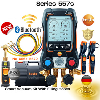 Teato Manifold Gauge ดิจิตอล Testo 557s " Smart Vacuum Kit With Filling Hoses" หน้าจอขนาดใหญ่ พร้อมไฟ Backlight