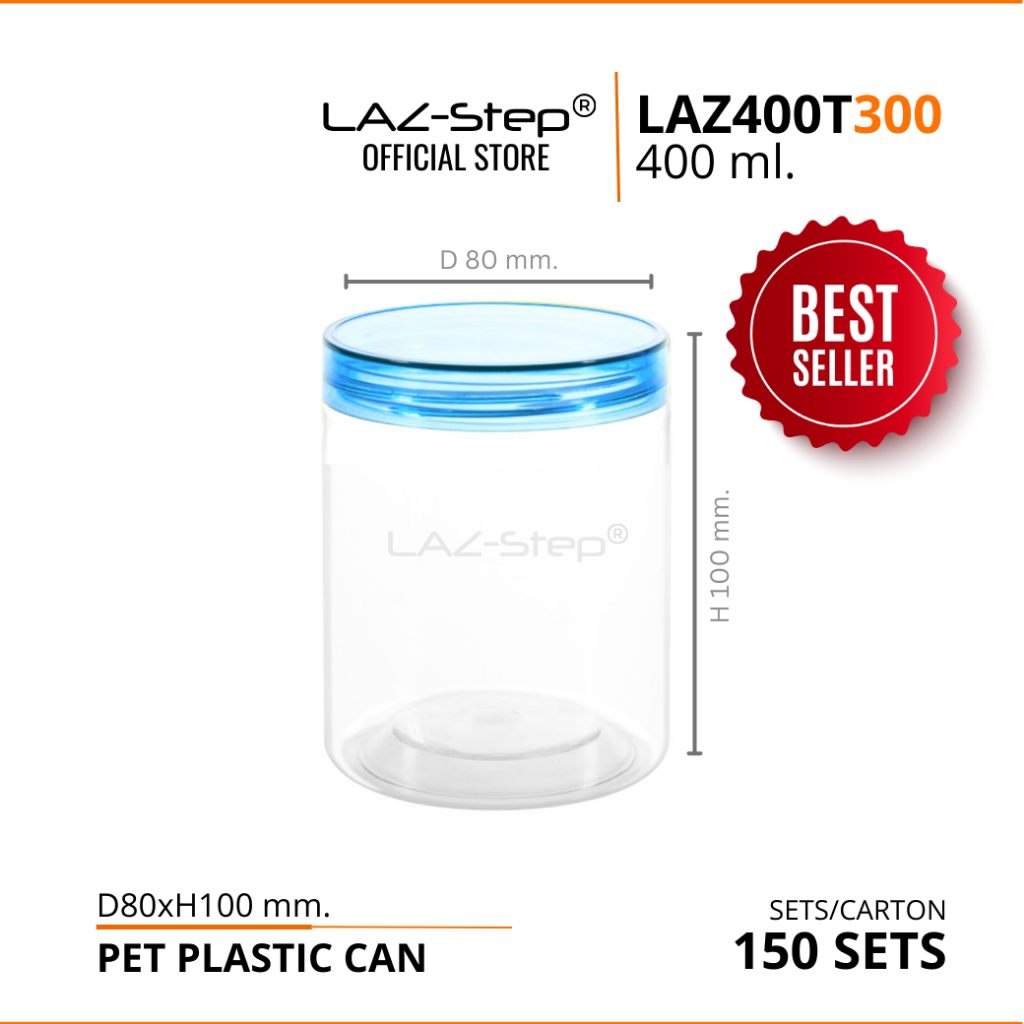 LAZ-Step กระป๋องไฮบริด ฝาเกลียว LAZ400T300 400 ml. ราคาโรงงาน บรรจุ 1 ลัง ลังละ 150 ใบ ใช้ หรือไม่ใช้เครื่องปิดก็ได้