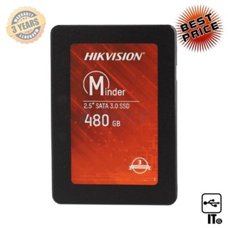 480 GB SSD SATA HIKVISION MINDER (HS-SSD-MINDER(S)/480G) ฮาร์ดดิส ฮาร์ดดิสก์ ฮาร์ดดิสก์ ประกัน 3Y