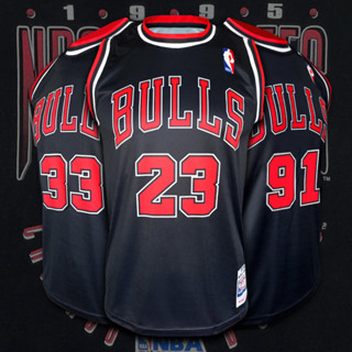 เสื้อบาส เสื้อบาสเกตบอล NBA ทีม Chicago Bulls เสื้อทีม ชิคาโก้ บูลส์ #BK0185 รุ่น Classic 3ทหารเสือ 1997-98  ไซส์ S-5XL