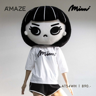 MIMI SHIRT เสื้อยืดคอกลมแขนสั้น ลายมีมี่ (AT54WH)