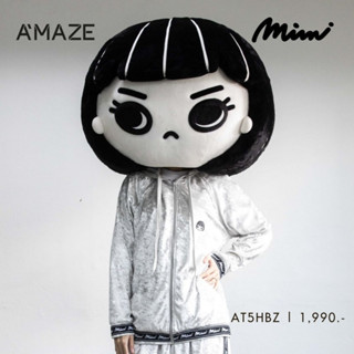 MIMI HOODED T-SHIRTS แขนยาวสีเทา (AT5HBZ)