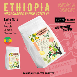 Tanmonkey Coffee เมล็ดกาแฟคั่ว Ethiopia Yirgacheffe Banko Gotiti Washed Process