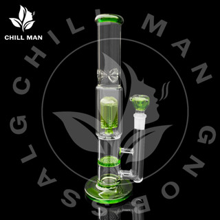 บ้องแก้ว 31cm กรอง2ชั้น สวยๆ glass bong บ้อง อินเทอร์เฟซ 18 มม น่าสะสม D0072