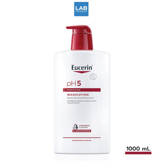 Eucerin pH5 Sensitive Skin Wash Lotion 1000 ml. - ยูเซอริน พีเอช5 เซ็นซิทีฟ สกิน วอชโลชั่น ครีมอาบน้ำสำหรับฟื้นบำรุงเกราะปกป้องผิวให้แข็งแรง 1000 มล.