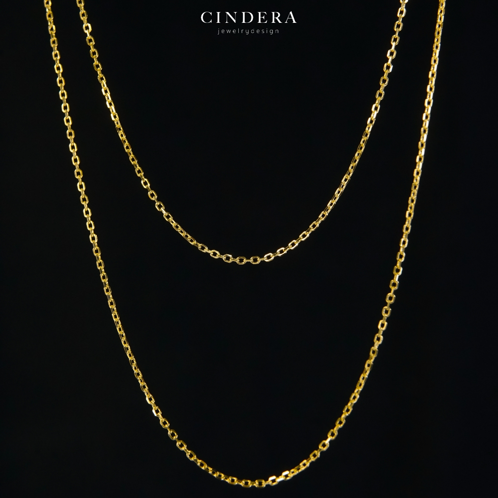 สร้อยคอทองคำแท้ 9K ITALY(375) 🇮🇹 สร้อยคอทอง นำเข้าจากประเทศ อิตาลี แท้ มีใบรับประกันสินค้า