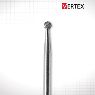 (VERTEX 1กล่อง5ตัว) Diamond Bur หัวกรอไดมอนด์ หัวกรอกากเพชร ทรง Round #S801 Short shank