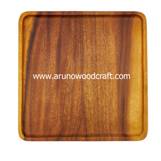 จานเหลี่ยมจามจุรีจัตรัส l Acacia Wood Square Plate