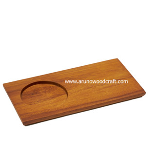 ถาดวางชิ้นเค้กจามจุรี l Acacia Wood Cake Slide Tray