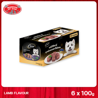 [MANOON] CESAR Multipack Cat Food Tray Lamb ซีซาร์ อาหารเปียกสำหรับสุนัข รสแกะ ชนิดถาด 100 กรัม