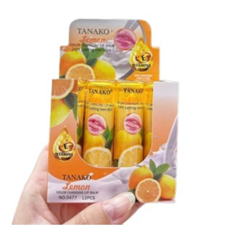 TANAKO LEMON COLOR CHANGING LIP BALM (0477) 12 packs in a box