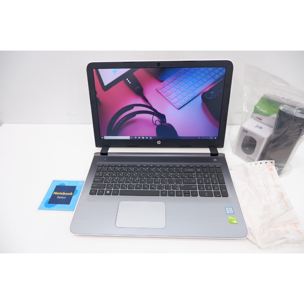 Hp i7-6500 ram8 การ์ดจอแยก GT940M hdd1tb จอ15.6 FHD ขายเพียง 7900.- มีใบเสร็จออกชอป แถมเมาส์ไร้สาย