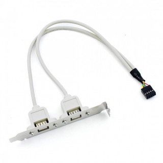 Expansion 2 พอร์ต HUB USB 2.0 to 9 Pin Header Mainboard Panel Bracket