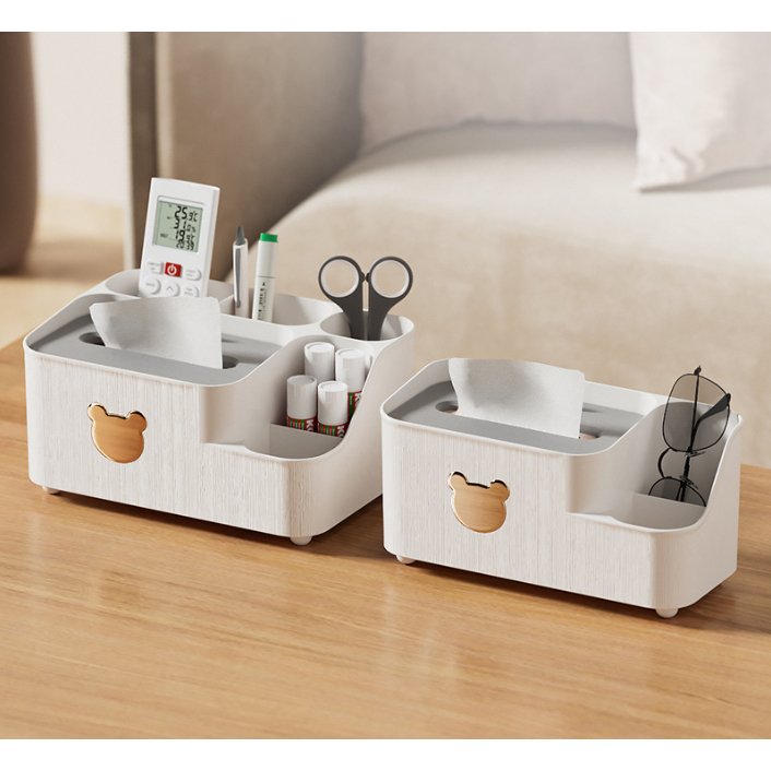 FTD กล่องทิชชู่ กระดาษทิชชู กล่องเก็บของ All in one HL 1921