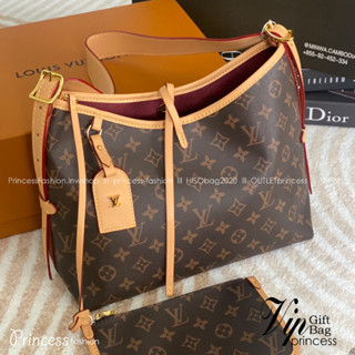 L-V CarryAll PM Monogram / L-V HOBO BAG / L-V Tote Shopping Bag เกรดออริจินอล พร้อมส่งที่ไทย กระเป๋าถือแคนวาสแต่งขอบหนัง