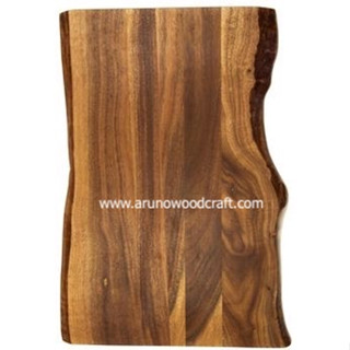 แผ่นไม้ติดเปลือกสีเข้ม W 6" x L 12" l BARK WOODEN BOARD W 7" x L 12"