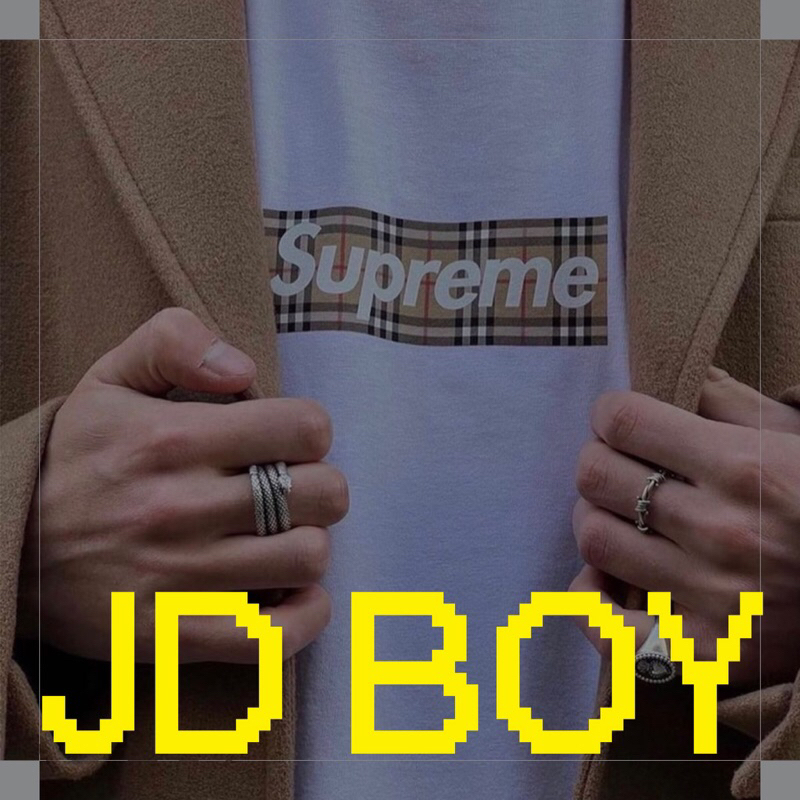 🔥สินค้าพร้อมส่ง🔥 JDBOY - SUPREME X BURBERRY T-Shirt ของแท้เท่านั้น Size S-XL