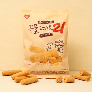 GRAIN CRISPY ROLL 150g. คริสปี้โรล รสอินจอลมี ขนมเกาหลี 곡물그대로 인절미맛