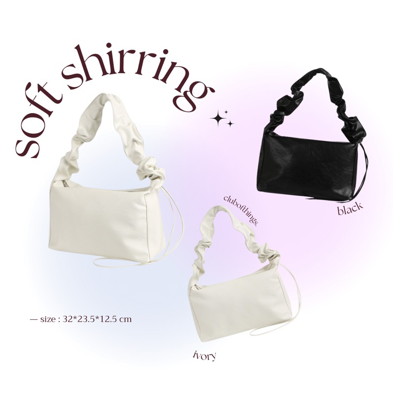 ꔛ pre-order ꔛ shoopen soft shirring bag