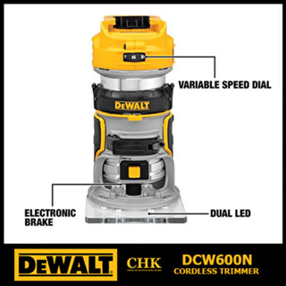 DEWALT DCW600 ทริมเมอร์ไร้สาย 1/4" 18v รุ่น DCW600N-XJ (เครื่องเปล่า)* DCW600N