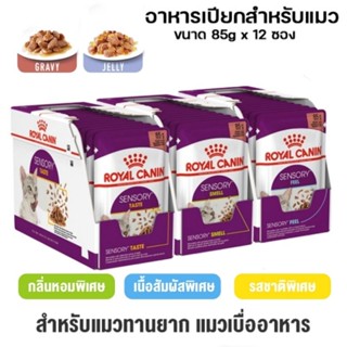 Royal Canin Sensory [85g.X12ซอง] อาหารเปียกแมวโต ทานยาก เบื่ออาหาร