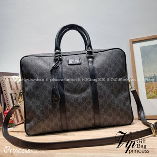 GUCC! BRIEFCASE / GG Supreme work bag / GG laptop bag / GG CLASSIC BRIEFCASE MESSENGER ไอเท็มสุดปัง!